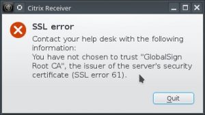 citrix viewer you have not chosen to trust 2017